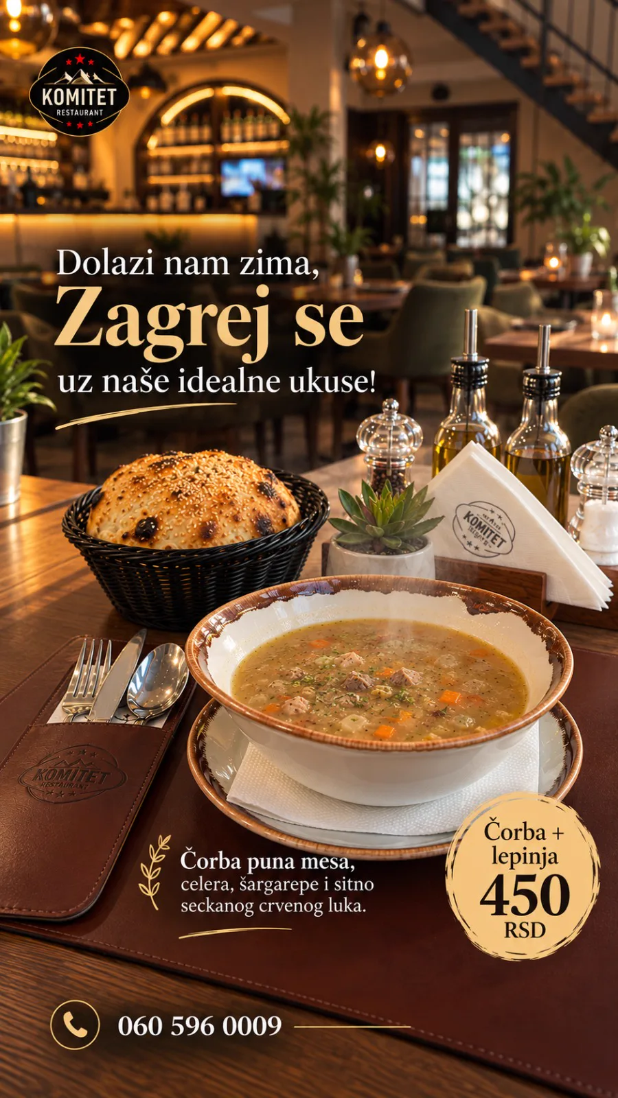 Restoran Komitet — Zagrej se, čorba i lepinja